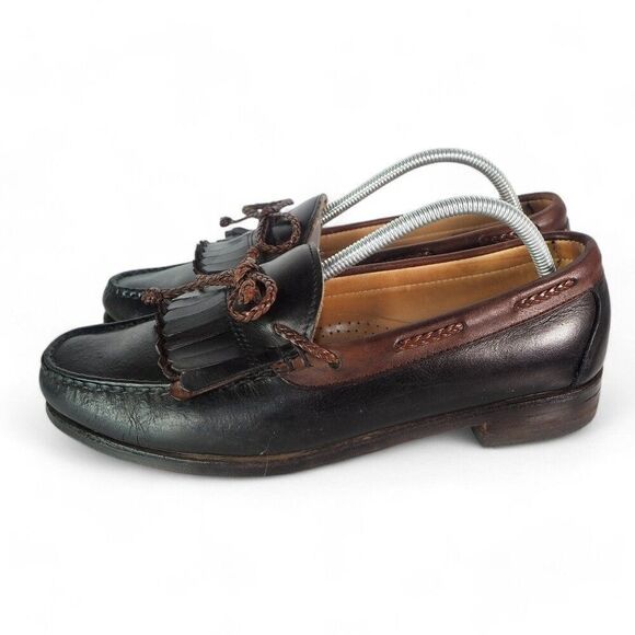 Allen Edmonds Woodstock Kiltie Leather Loafers Black‎ Brown 47212 Men\'s 10E main image 4